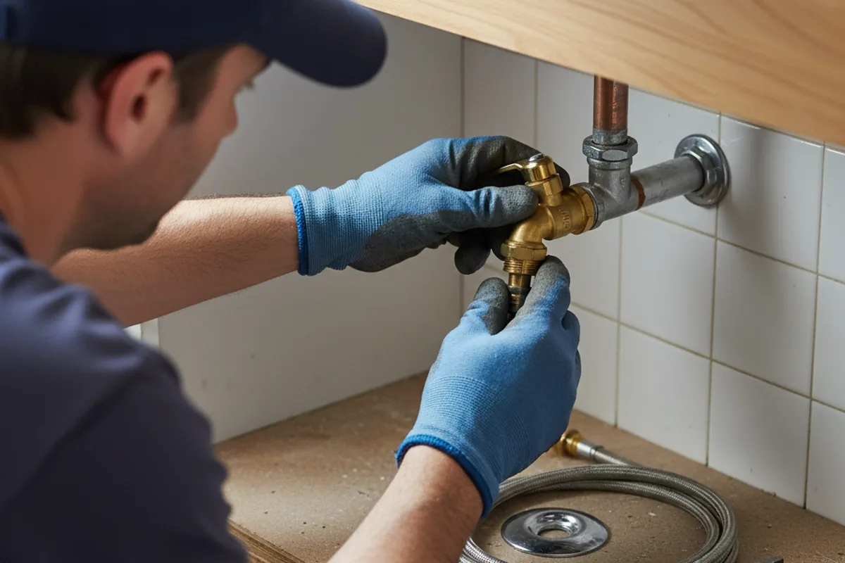 Shutoff valve and fitting work during Emergency Plumbing in Stow